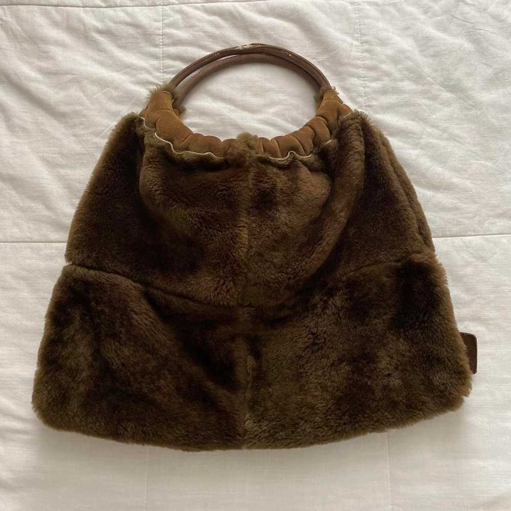 Vivienne Westwood Dark Khaki Green Fur Bag - image 4