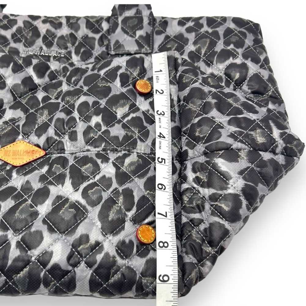 MZ Wallace Metro Tote Bag Leopard Print Medium Du… - image 10