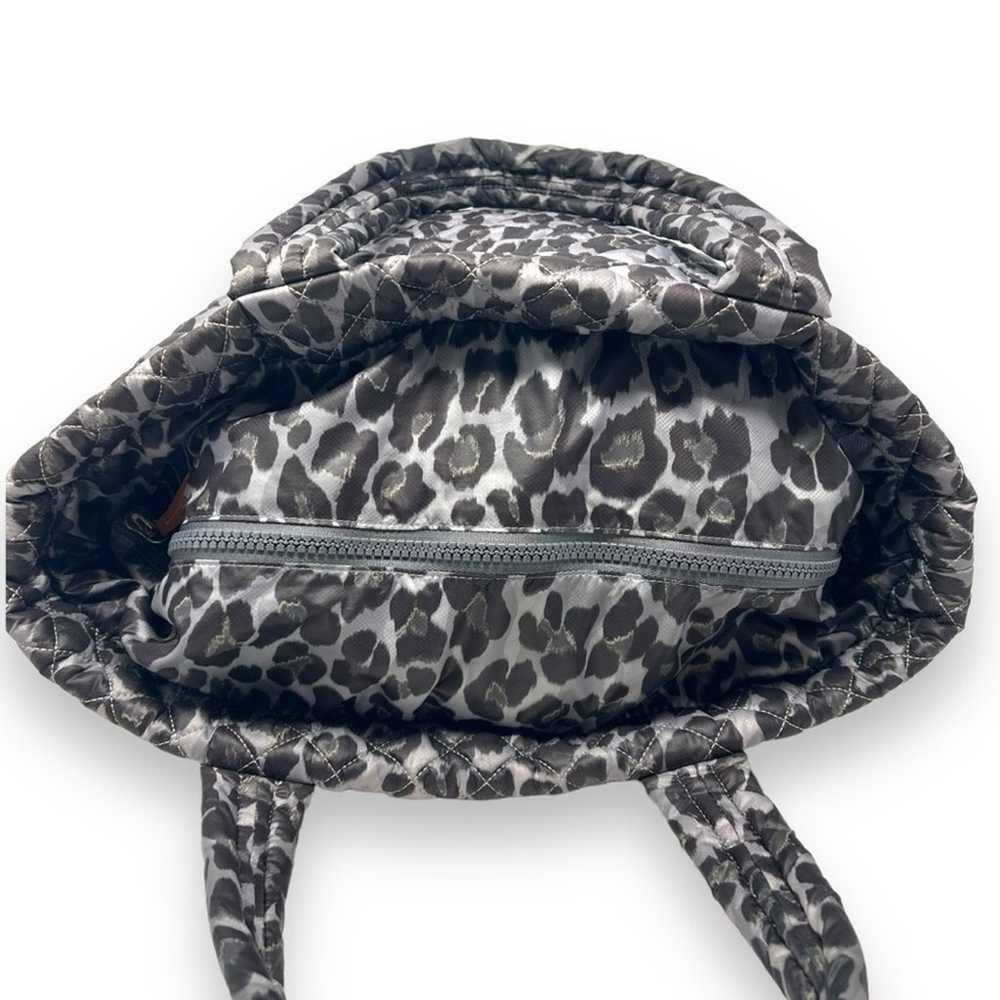 MZ Wallace Metro Tote Bag Leopard Print Medium Du… - image 5