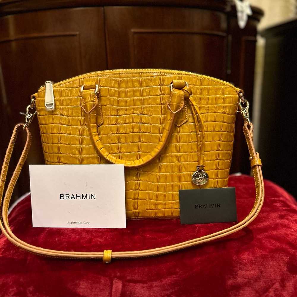 BRAHMIN Duxbury satchel-warm yellow La Scala - image 1