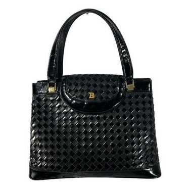 Bally* Black Leather and Suede Woven Handbag Auth… - image 1