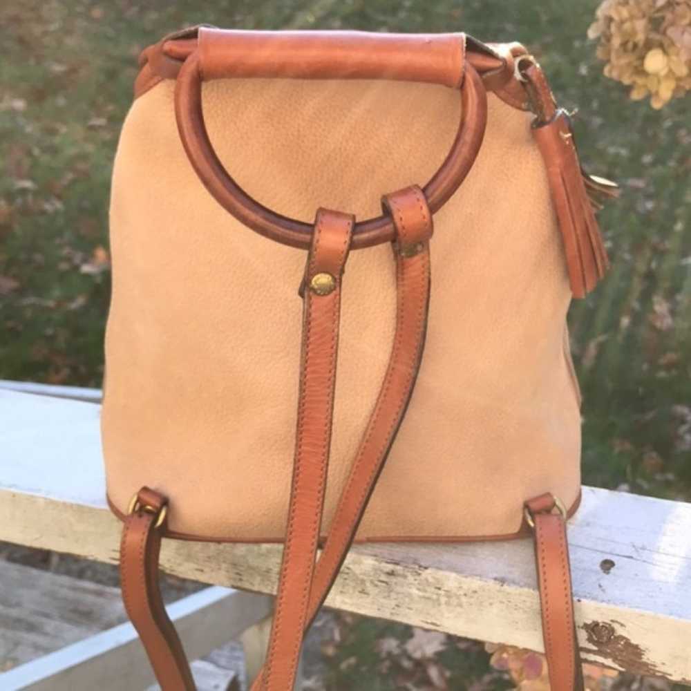 Ghurka Tan Suede and Brown Leather Strap Mini Bac… - image 7