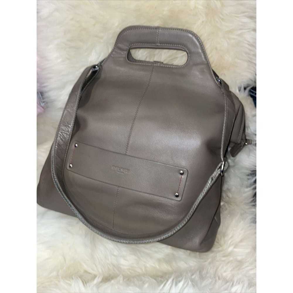 Delsey Taupe Gray Leather Tote made in Paris Shou… - image 1