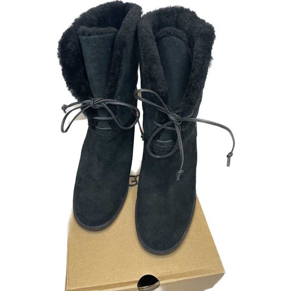 UGG Jerene Womens Winter Boots Size 8 Black Suede… - image 4