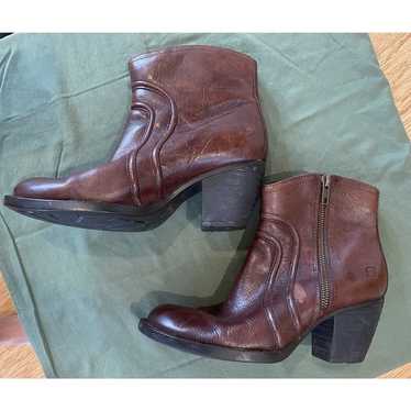 Born Boots Anny Ankle Shoes Womens Sz 8 Brown Lea… - image 1