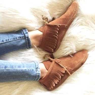 Minnetonka Classic Soft Sole Fringe Southwestern … - image 1