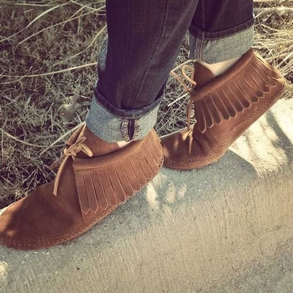 Minnetonka Classic Soft Sole Fringe Southwestern … - image 2