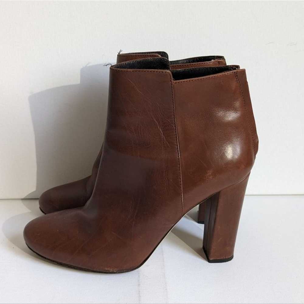 J. Crew Collection Rory Brown Leather High Heel A… - image 2