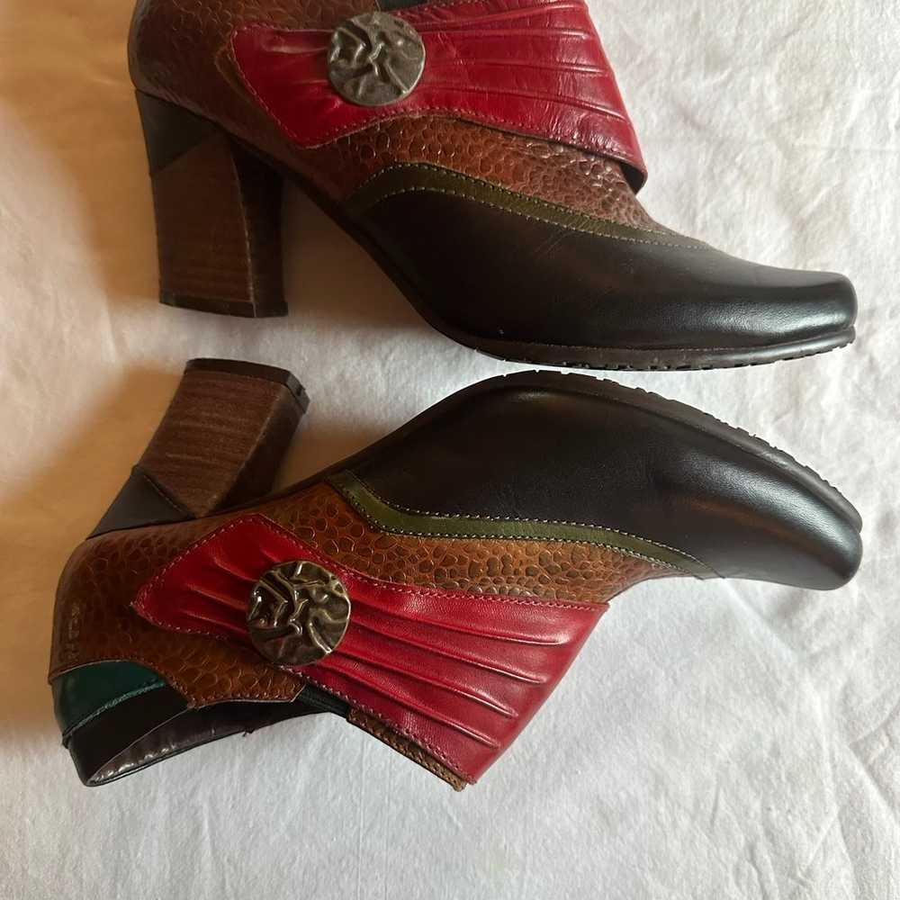 Leather ankle boots multi color - image 1