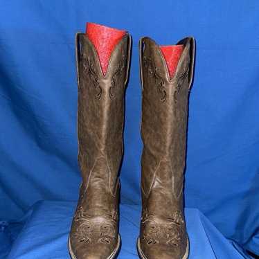 Roper Women’s Size 11 Brown Embroidered Western B… - image 1