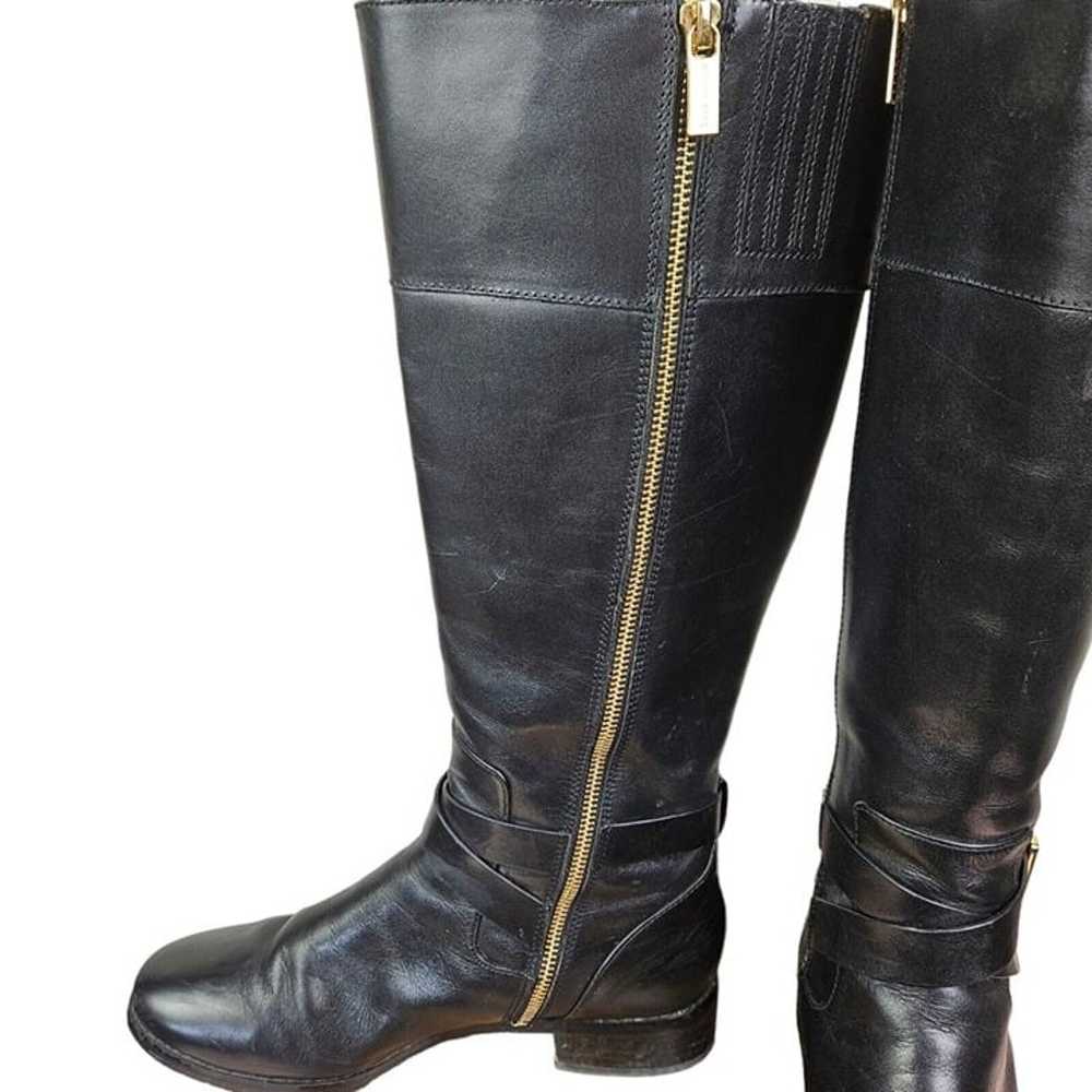 Michael Kors Fulton Harness Riding Boots Black Le… - image 6