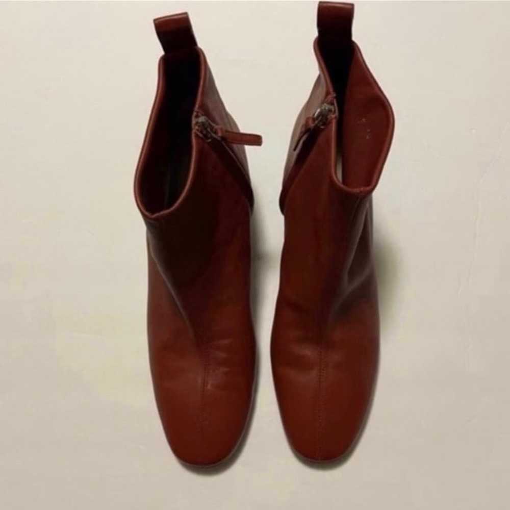 EUC Everlane The Day Red Brick Ankle Boot Size 10 - image 4