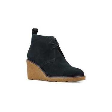Clarks Clarkford DBT lace up wedge round toe sued… - image 1