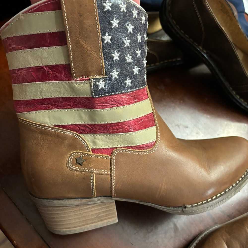 Sterling river boots woman’s size 10 patriotic si… - image 4