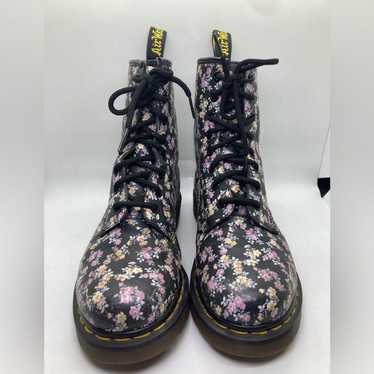 Dr. Martens Delaney Lace Up Boots, Floral Leather 