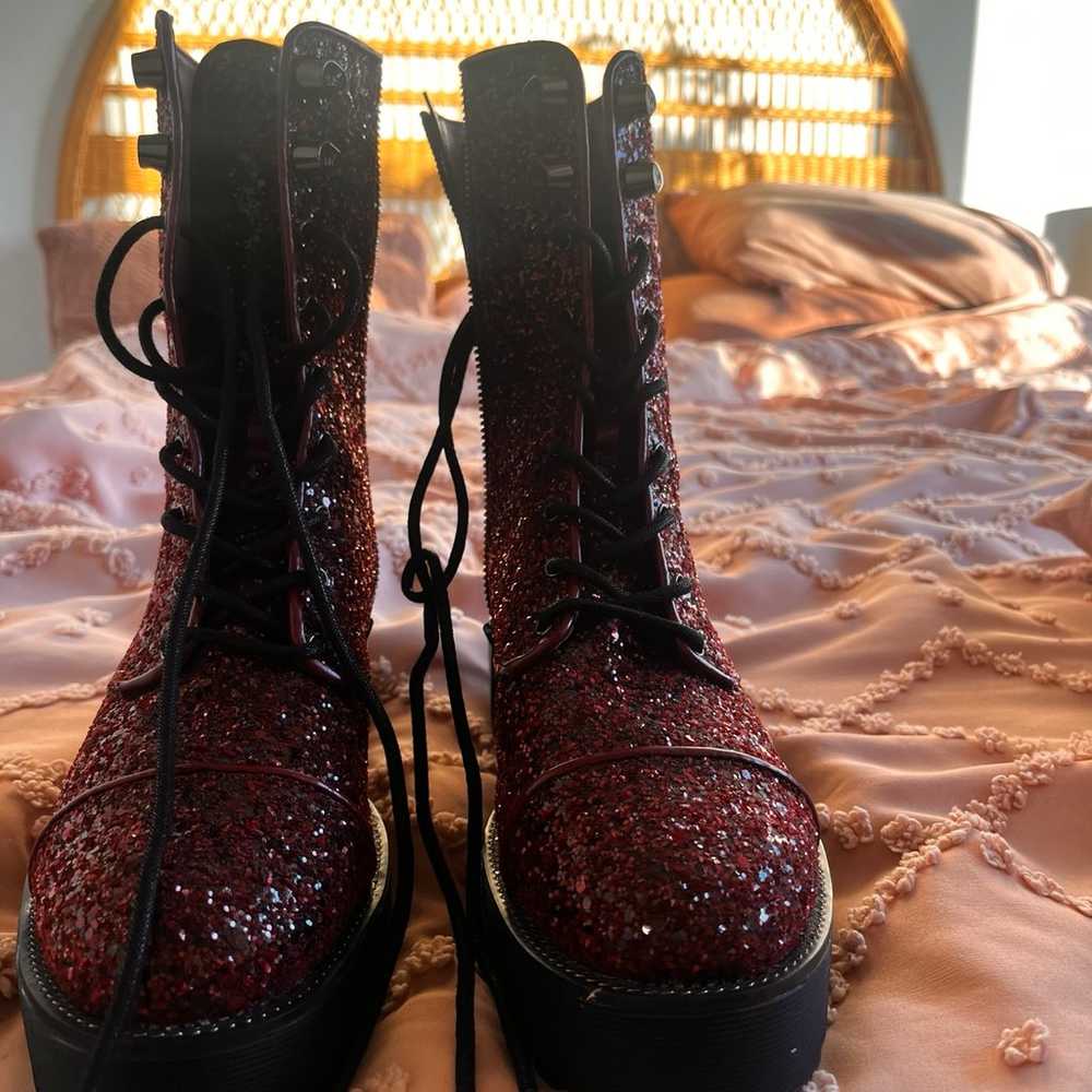 Michael Kors Sparkle Combat Boots - image 1