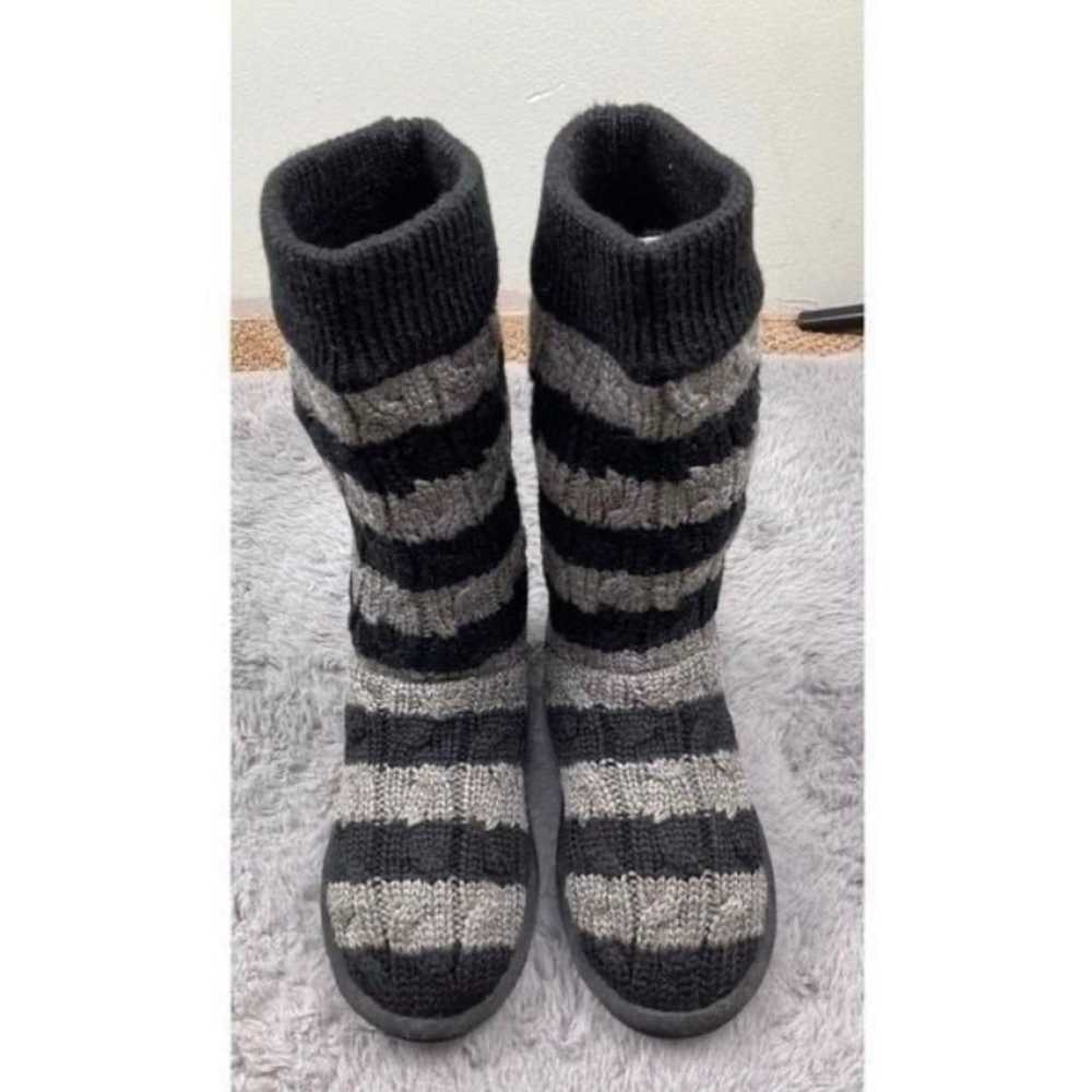 UGG classic tall black and grey striped sweater b… - image 1