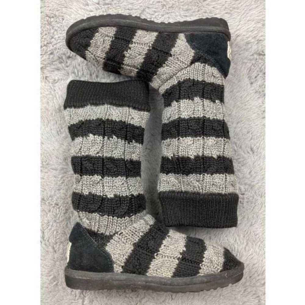 UGG classic tall black and grey striped sweater b… - image 4