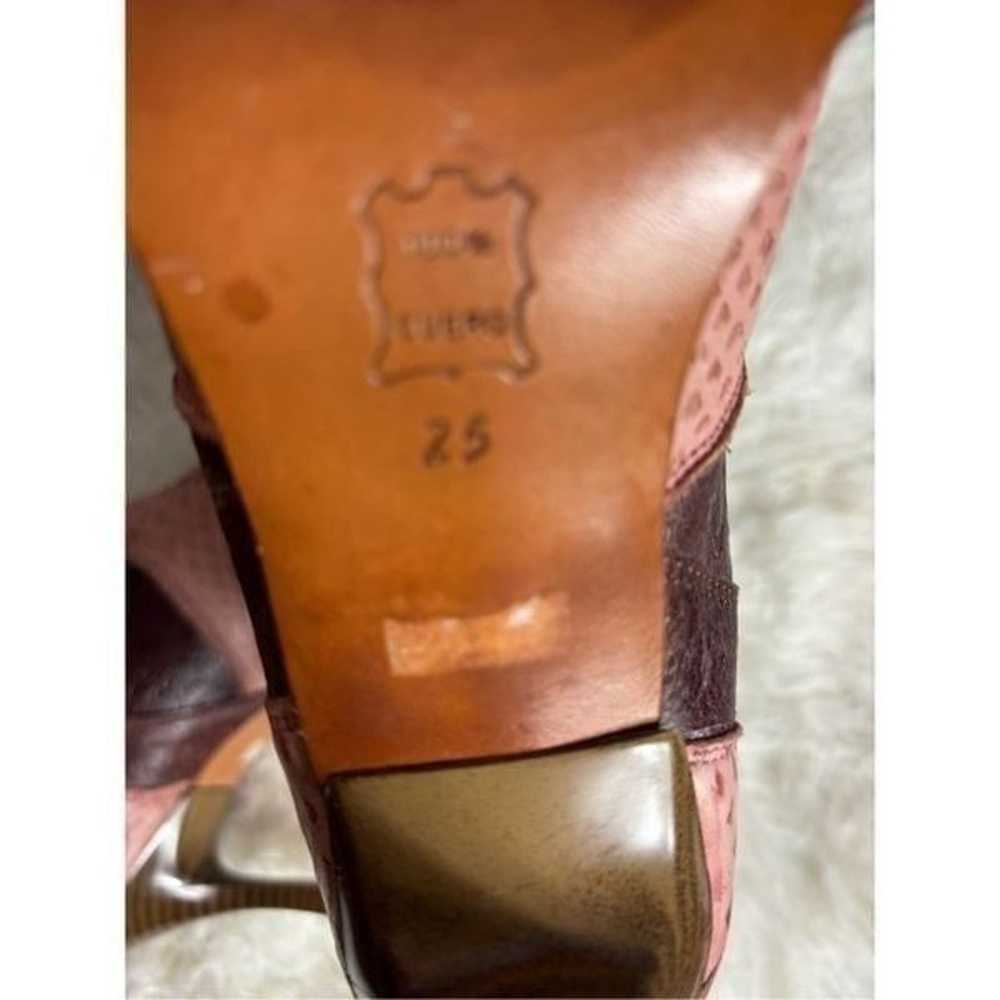 El Canelo Pink:Brown Floral Print Cowboy Heeled B… - image 9