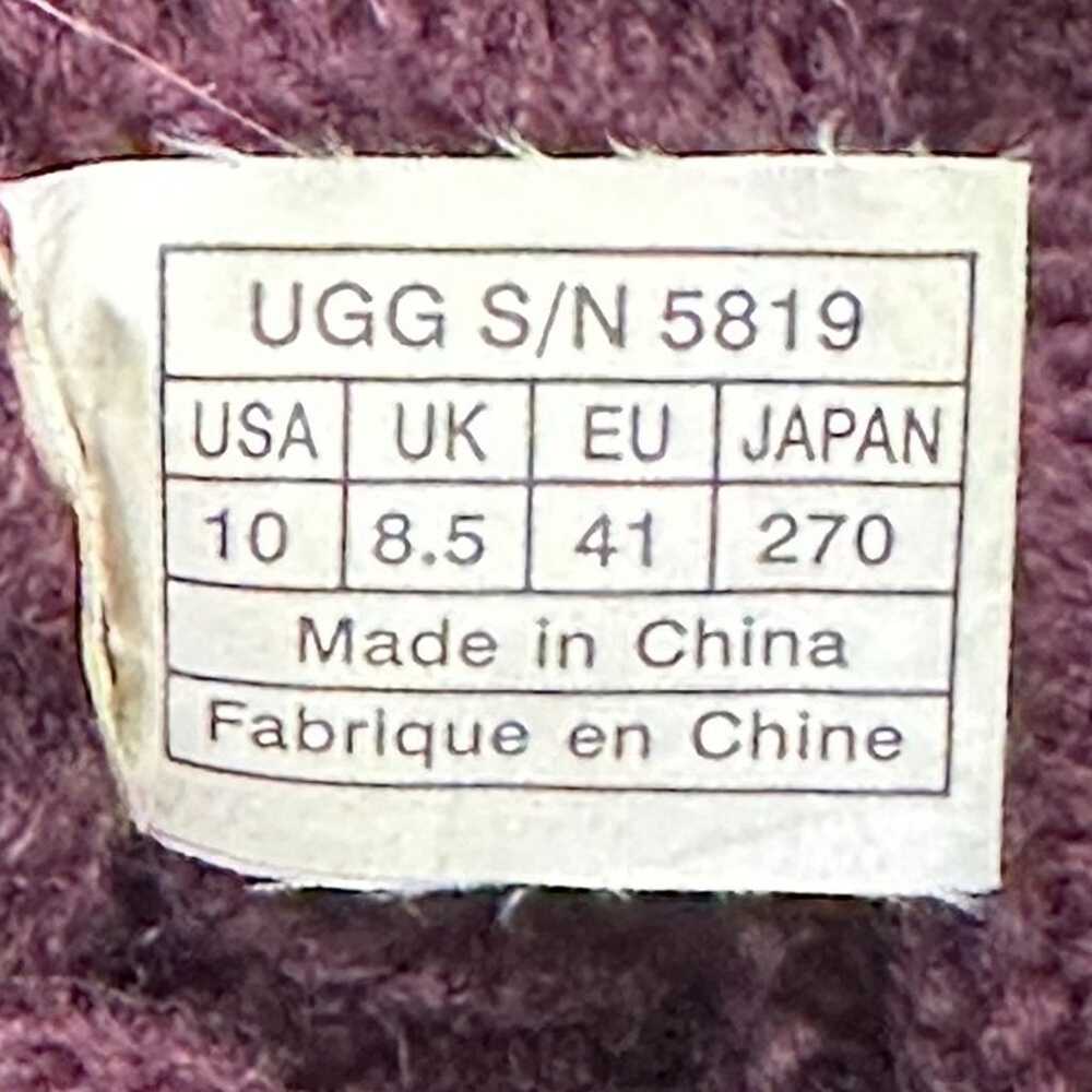 UGG #5819 Classic Cardi Purple Cabled Knit Boots … - image 10