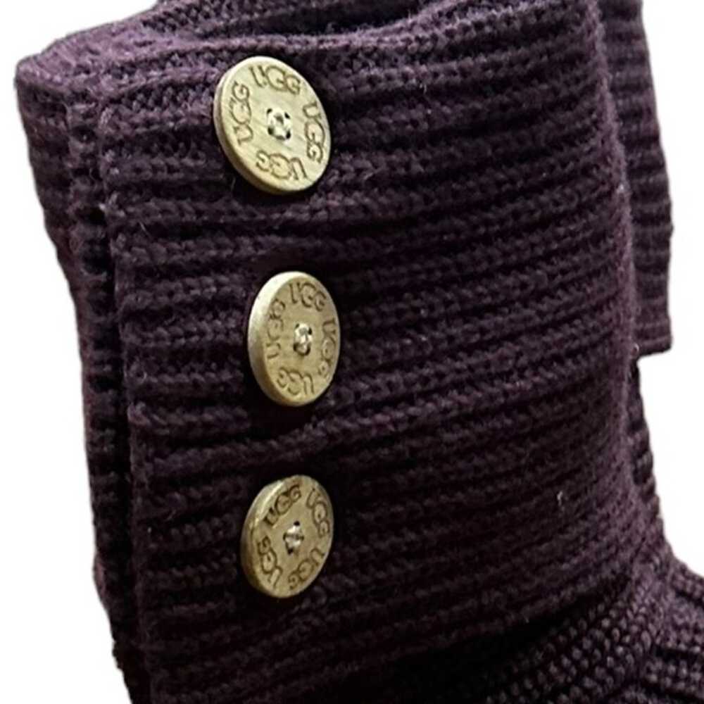 UGG #5819 Classic Cardi Purple Cabled Knit Boots … - image 4