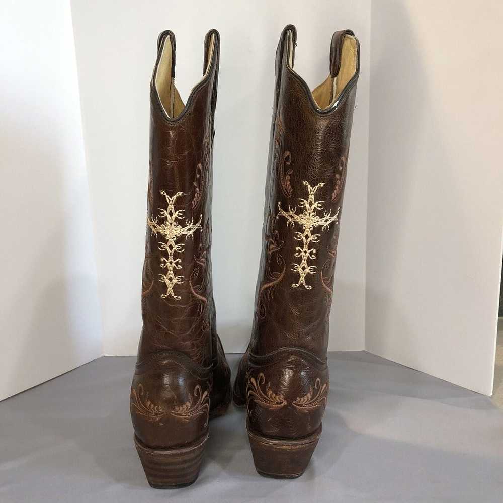 Circle G By Corral Cowgirl Boots Brown 10M Leathe… - image 4
