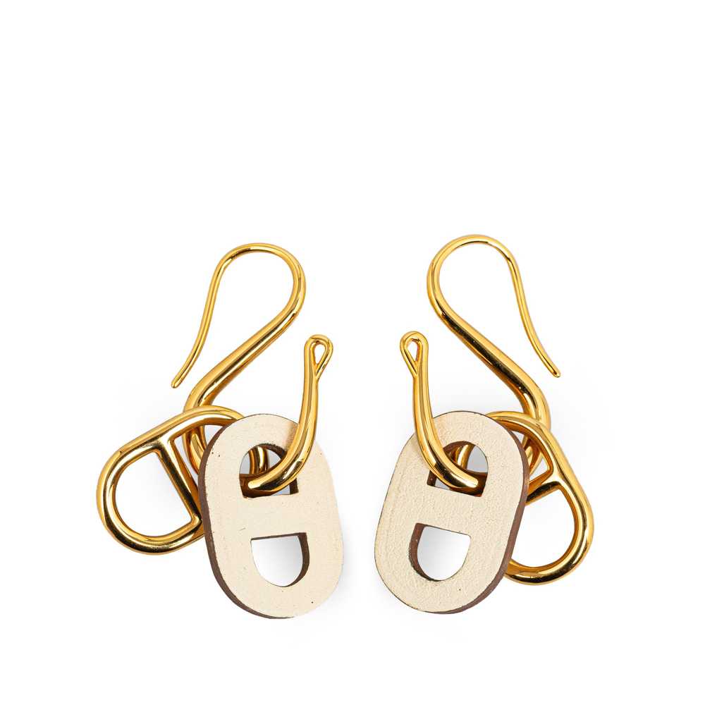 Gold Hermès Swift O Maillon Earrings - image 1