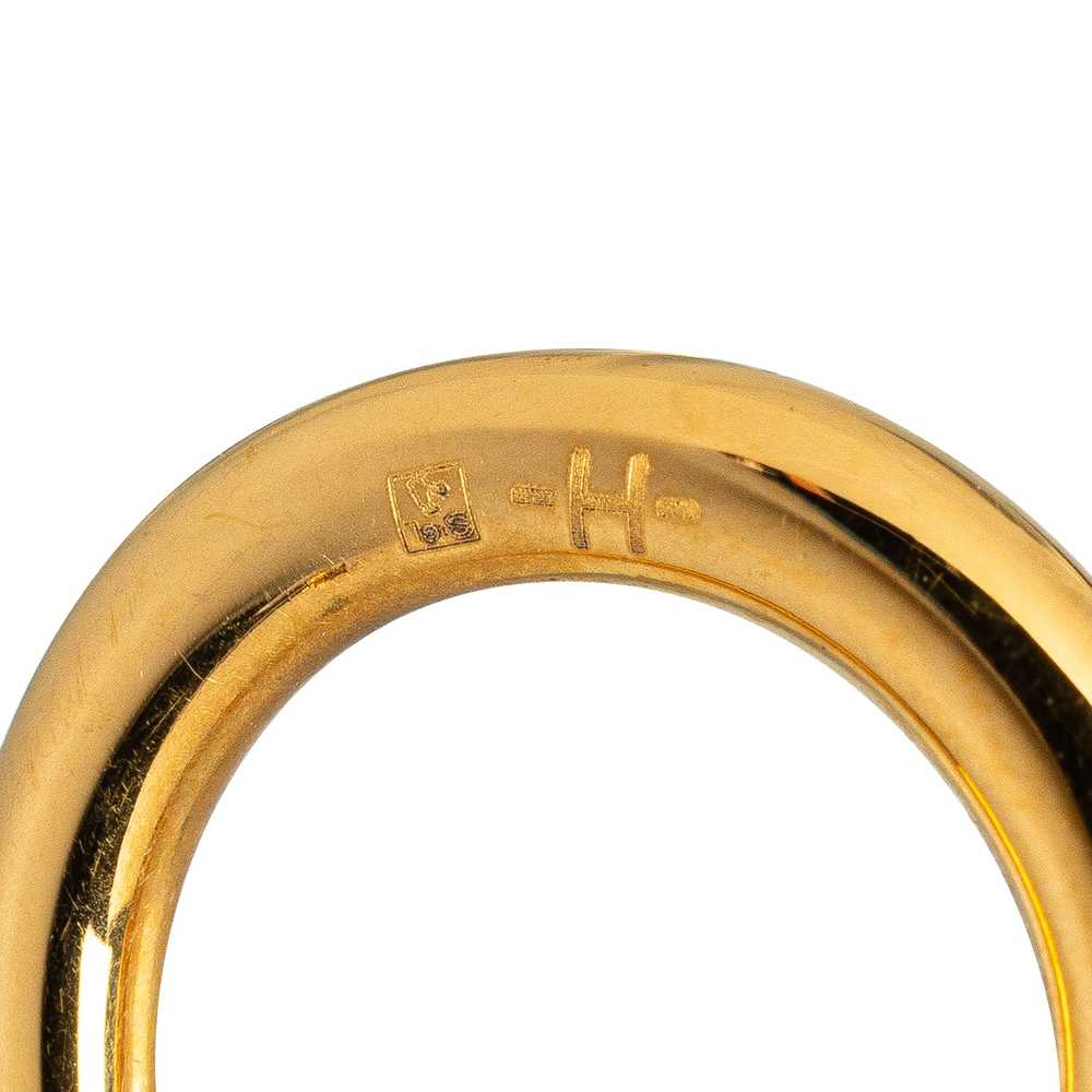 Gold Hermès Swift O Maillon Earrings - image 5