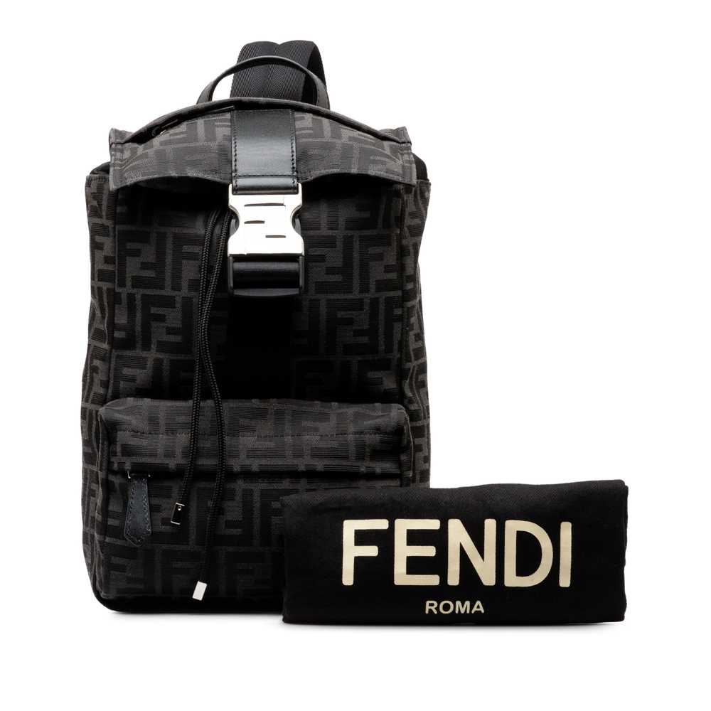 Black Fendi Small Zucca Canvas Fendiness Backpack - image 10