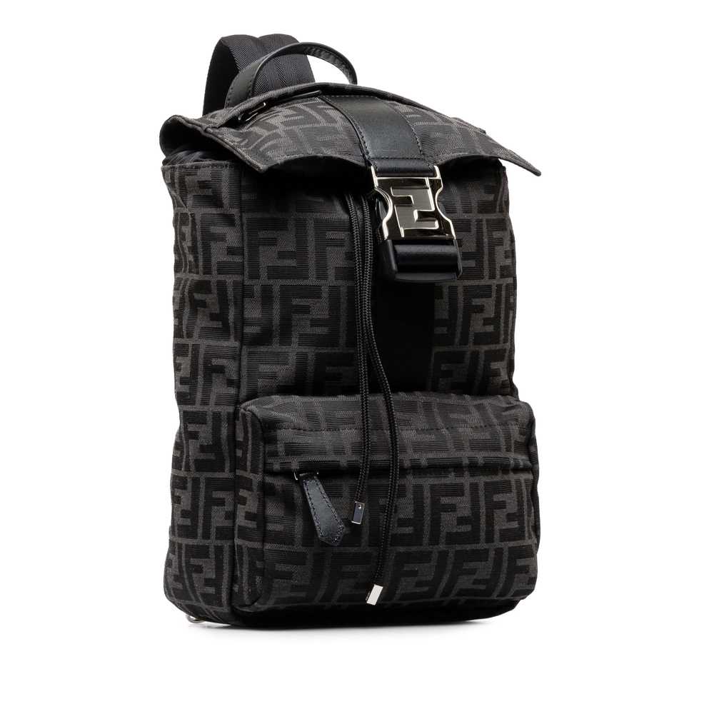 Black Fendi Small Zucca Canvas Fendiness Backpack - image 2