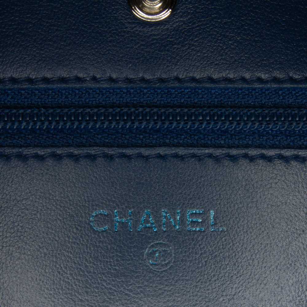 Blue Chanel Classic Lambskin Wallet on Chain Cros… - image 7