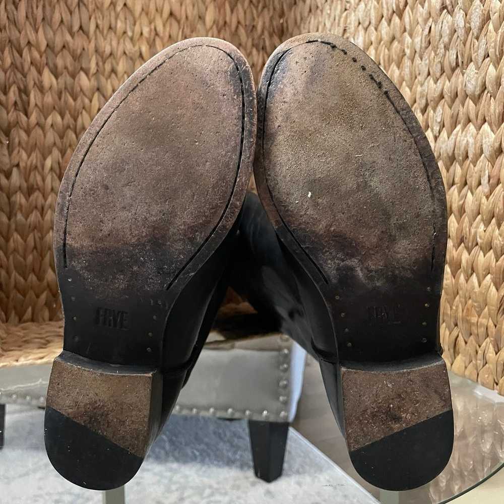 Frye Melissa Seam Black Tall Black Leather Boots - image 10