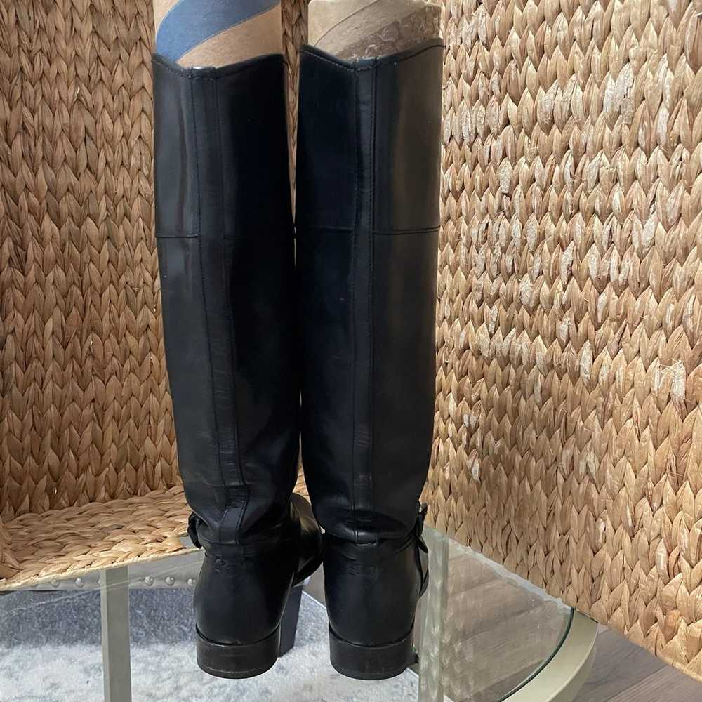 Frye Melissa Seam Black Tall Black Leather Boots - image 4