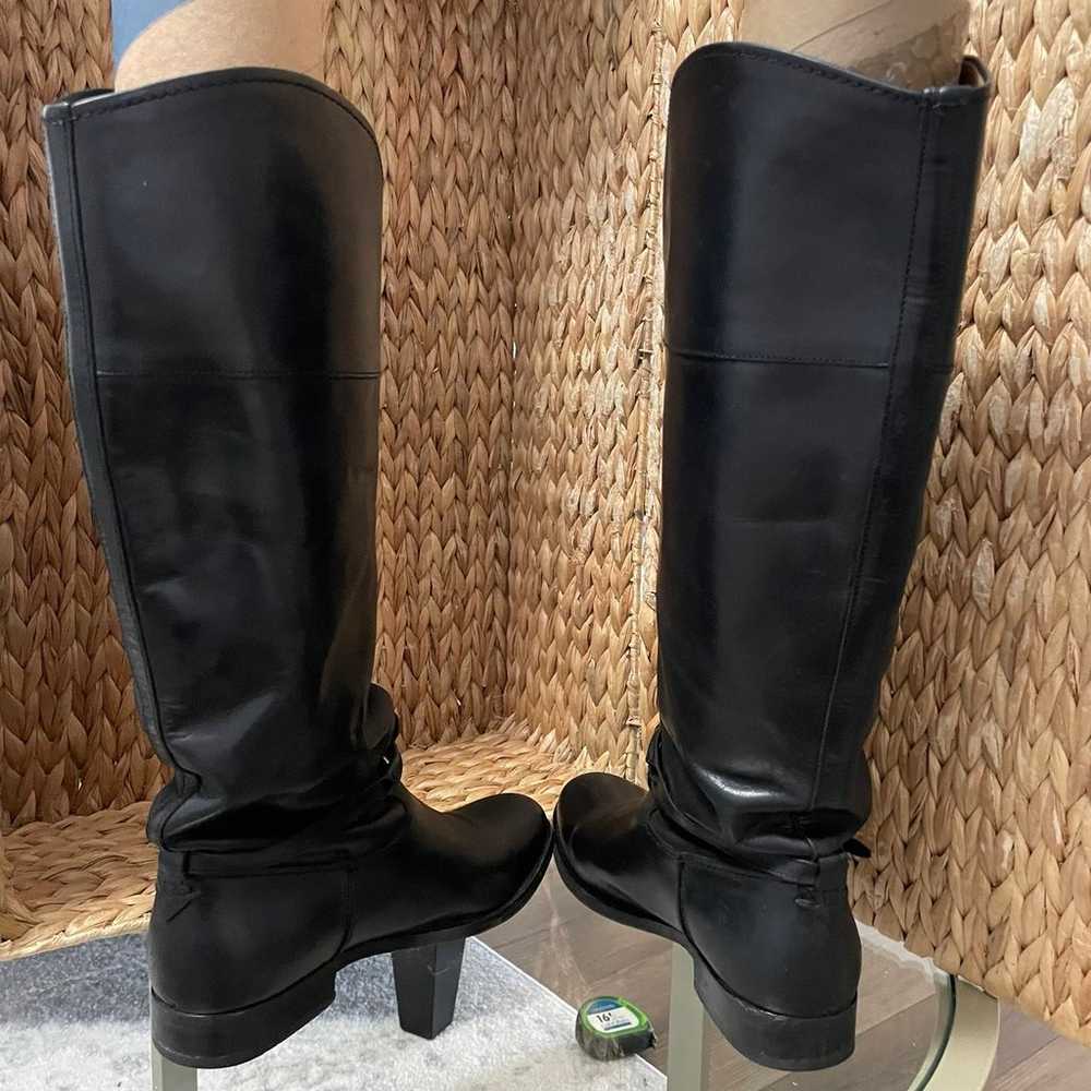 Frye Melissa Seam Black Tall Black Leather Boots - image 5