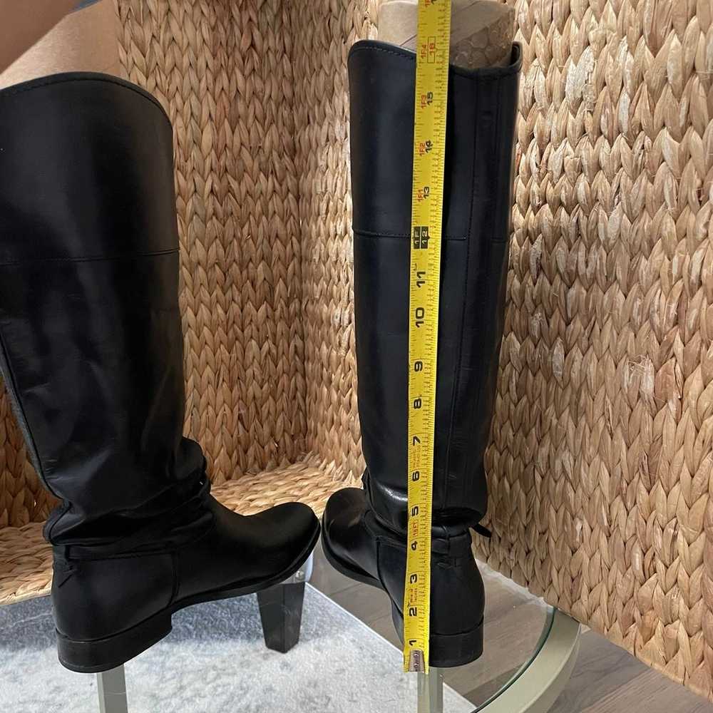 Frye Melissa Seam Black Tall Black Leather Boots - image 6