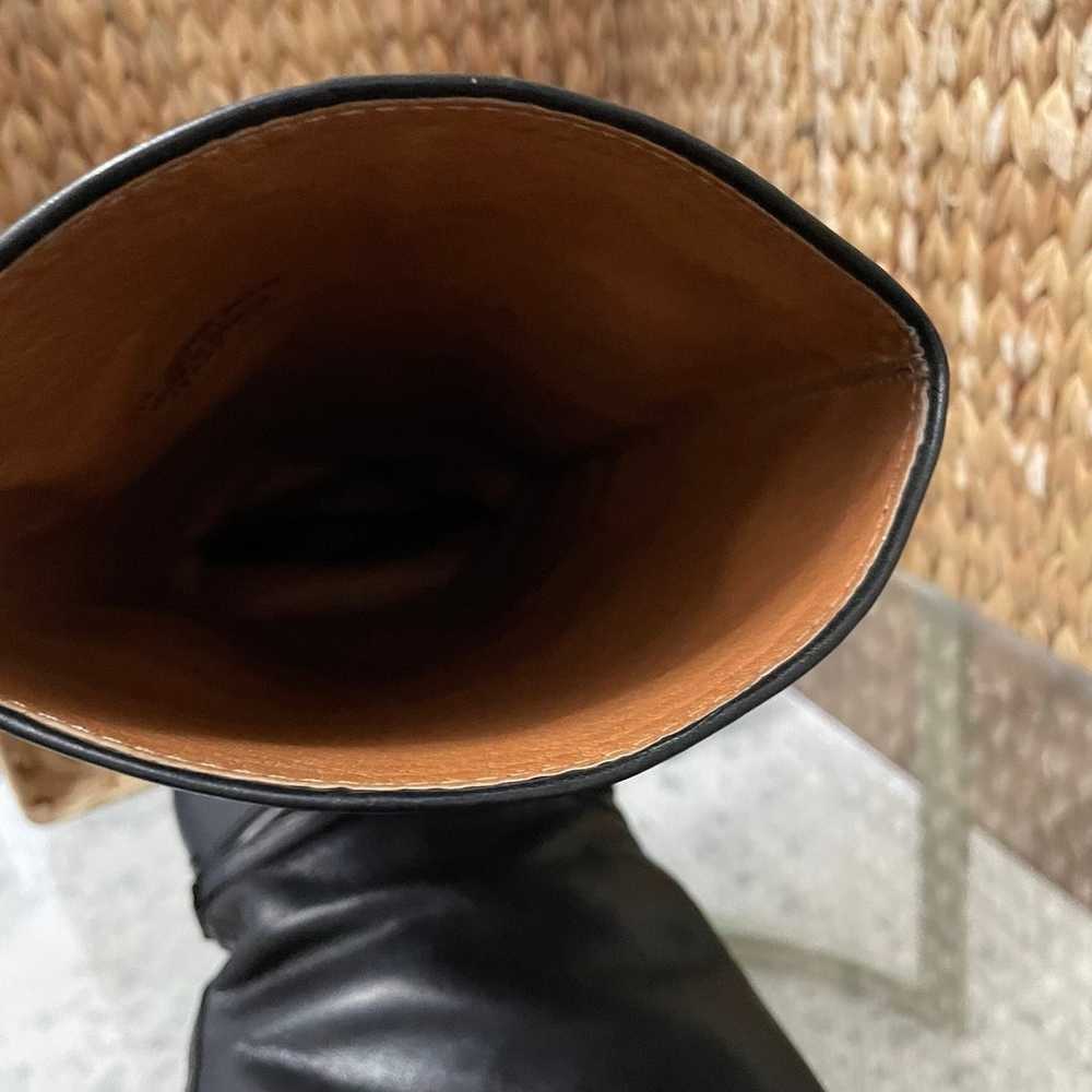 Frye Melissa Seam Black Tall Black Leather Boots - image 7