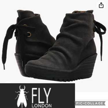 FLY London Women's Black Yama Ankle Boot size 10 - image 1