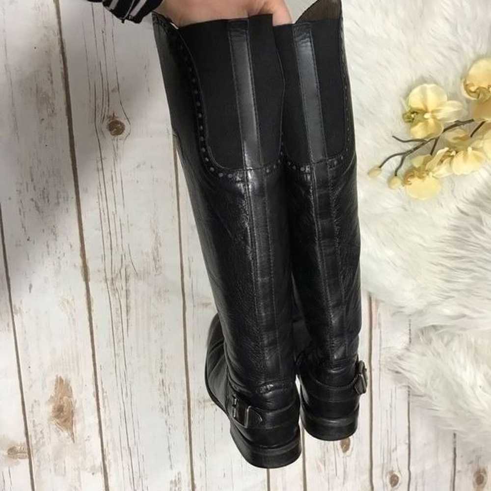 Sendra Black Leather Knee High Heel Boots size 7 - image 8