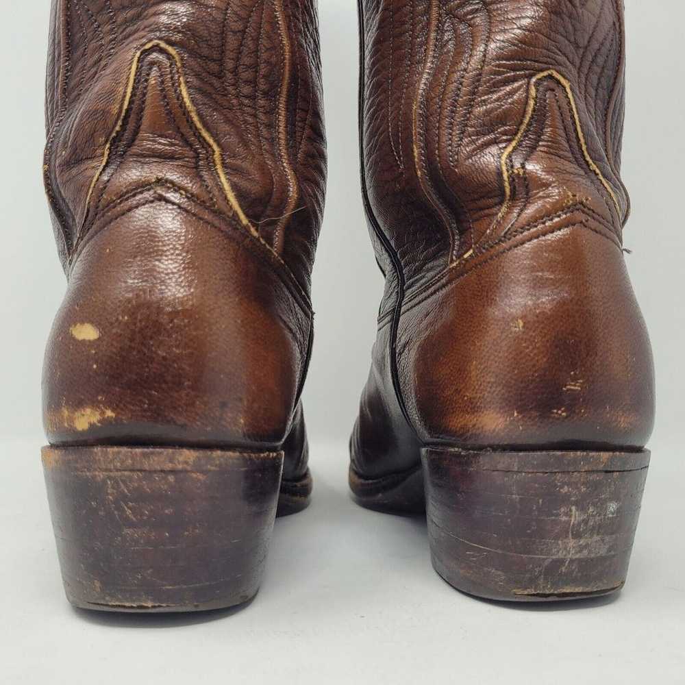 Lucchese Boots Womens 6B Brown Leather Western Ro… - image 8