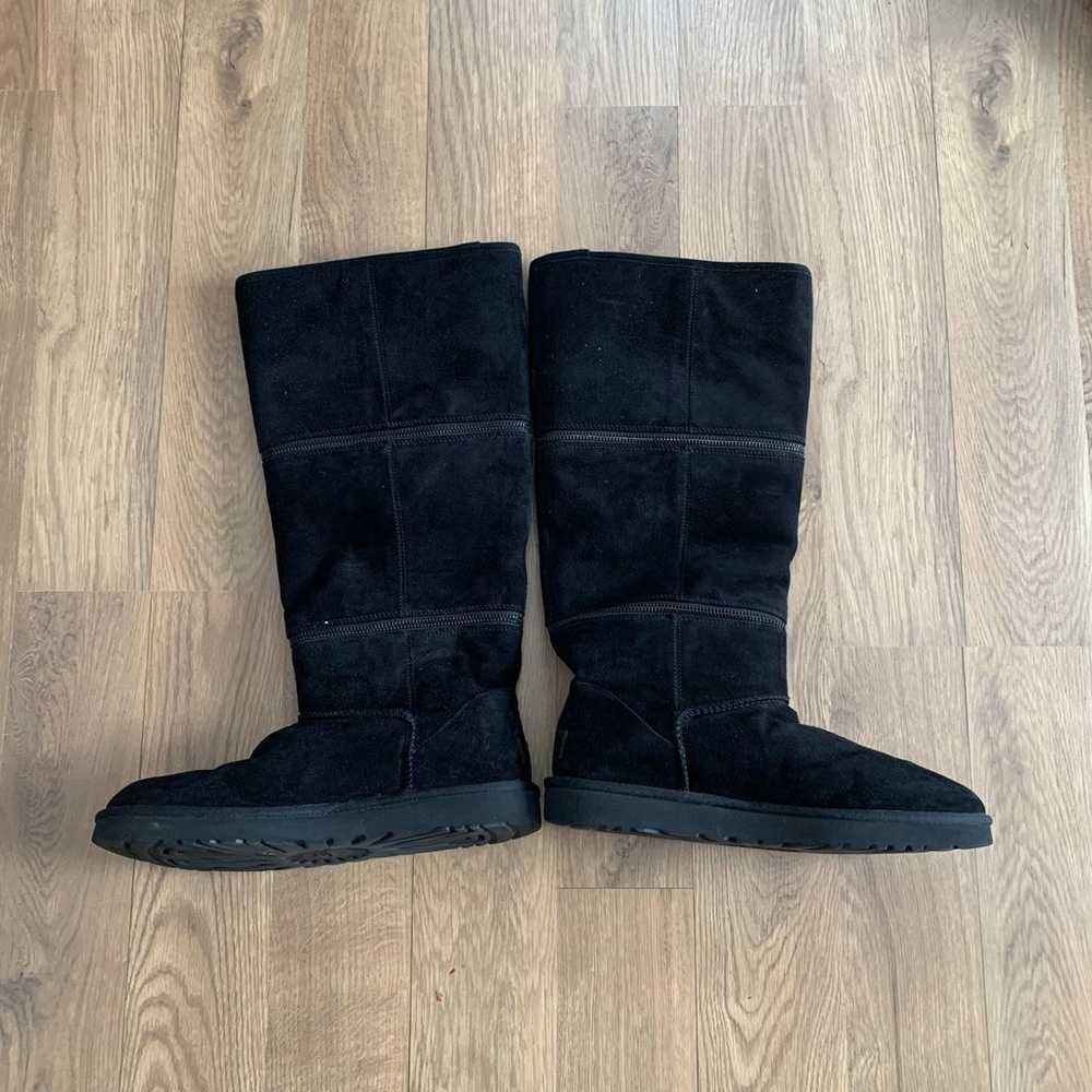 UGG CLASSIC ULTRA TALL BLACK ZIP SHEARLING LINED … - image 2