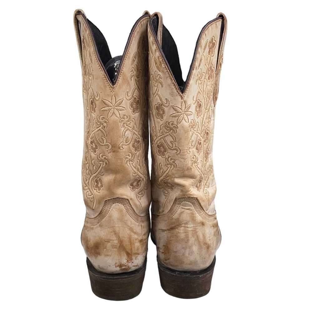 J.B Dillon Women's Cream Brown Floral Distressed … - image 8