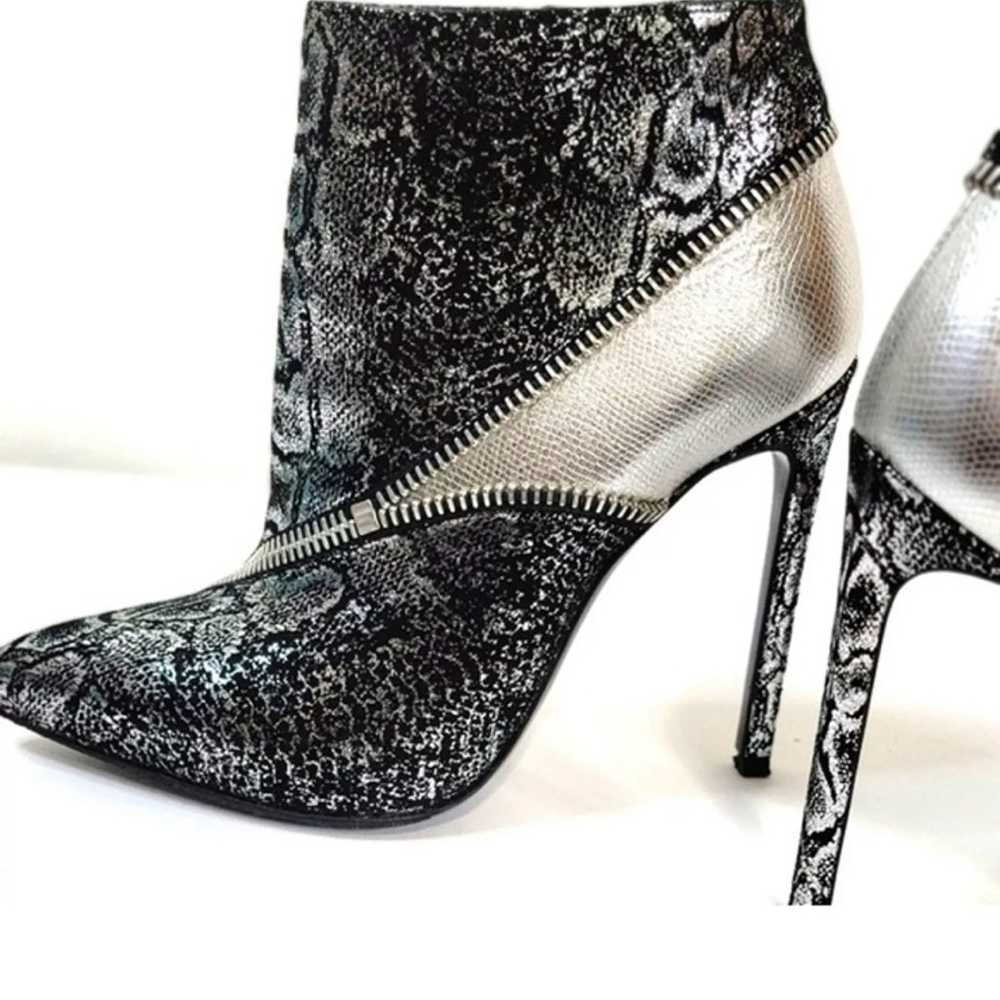 Saint Lauren Paris HighHill metallic snakeskin em… - image 1