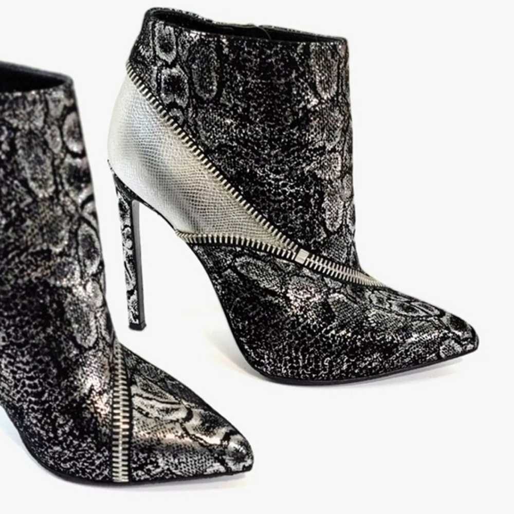 Saint Lauren Paris HighHill metallic snakeskin em… - image 5