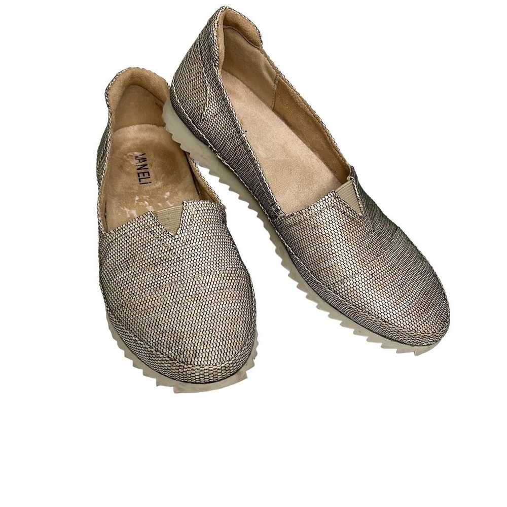 Vaneli Veve Camel Slip On Comfort Flat Shoes Loaf… - image 2
