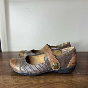 Taos Brown Leather Bravo Mary Jane Shoes Sz 7