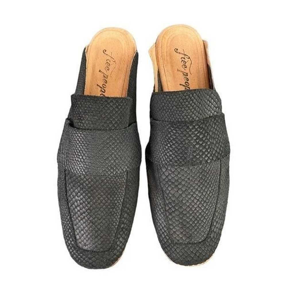 Free People Black At Ease Slip On Loafers Size 9 - image 3