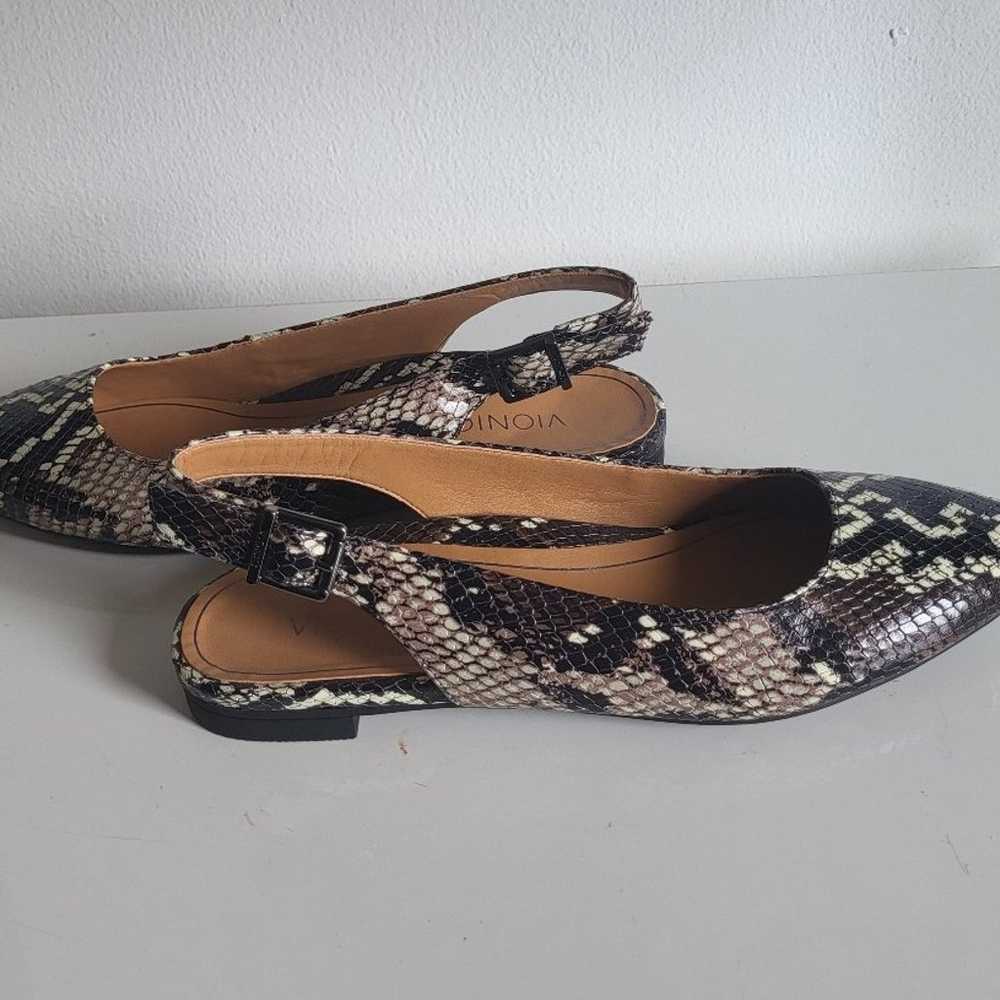 Vionic Jade Boa Shoes Slingback Flats Pointed Toe… - image 5