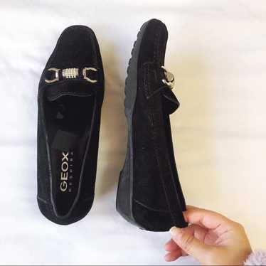 Geox Black Respira Suede Loafers