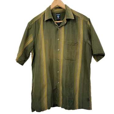 Kuhl Kuhl Green Striped Button Down Short Sleeve P