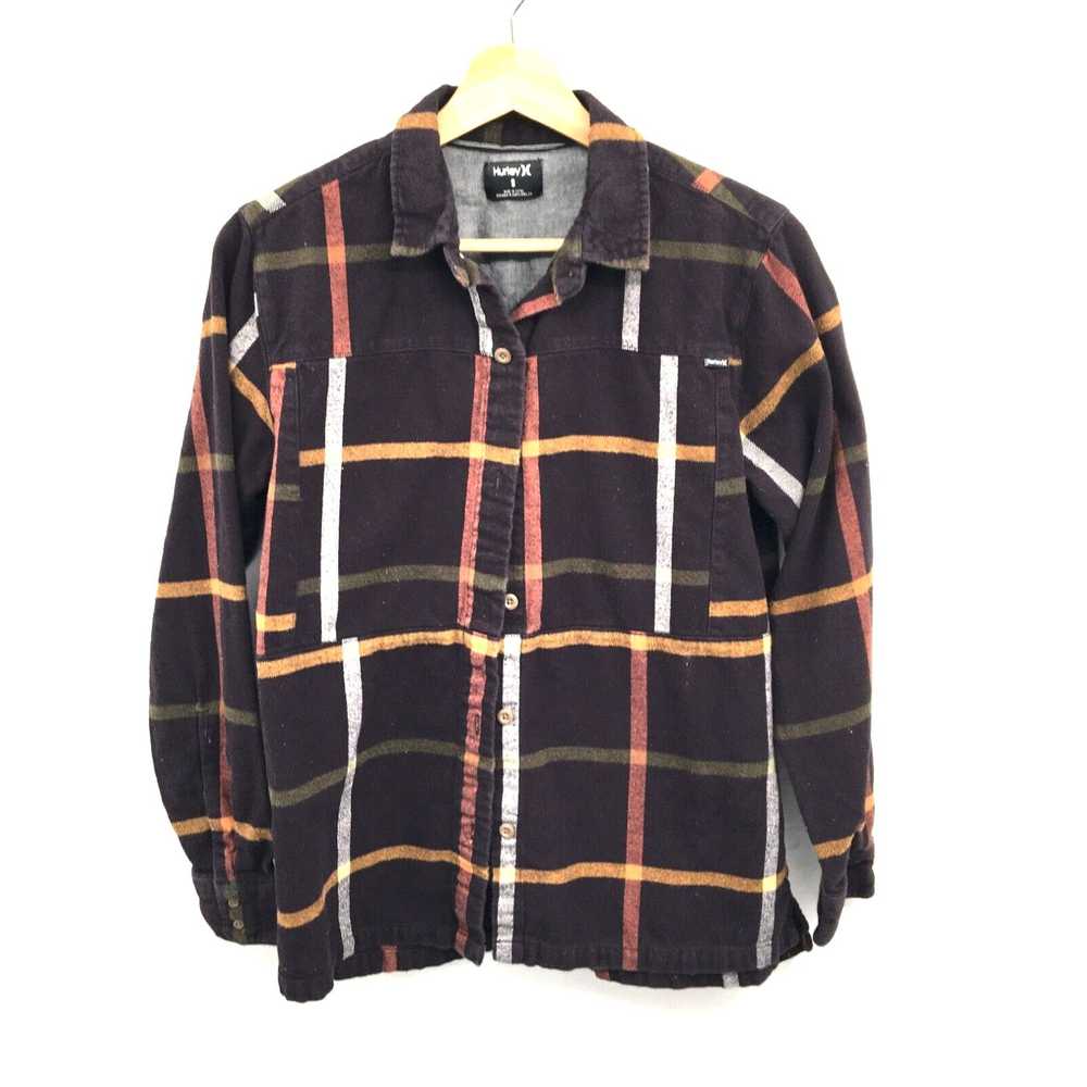 Hurley Hurley plaid flannel button front shirt pu… - image 1